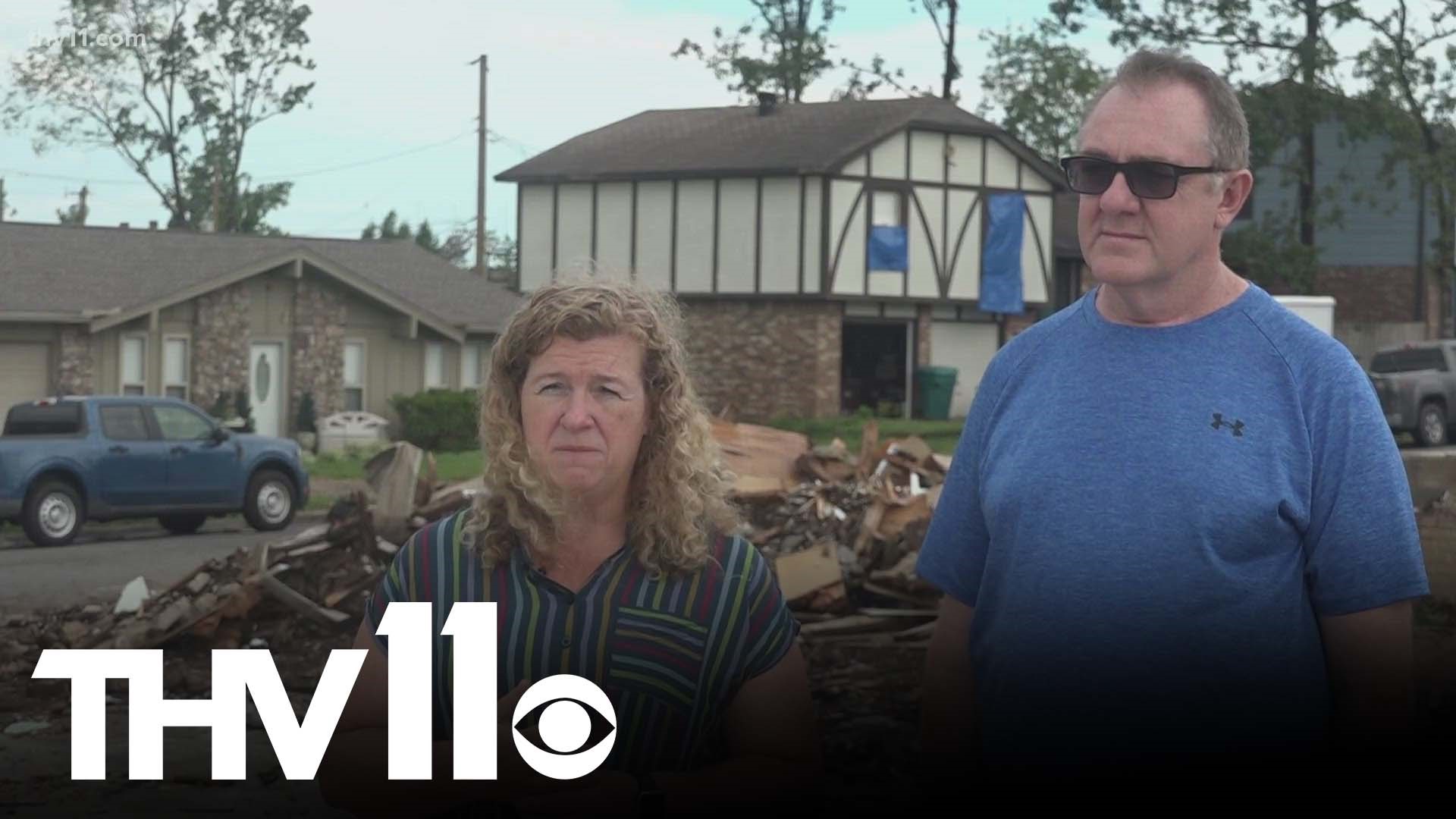An Arkansas family lost their home in the March 31 tornado after only having it for roughly 9 months. They're still rebuilding and admit that it hasn't been easy.