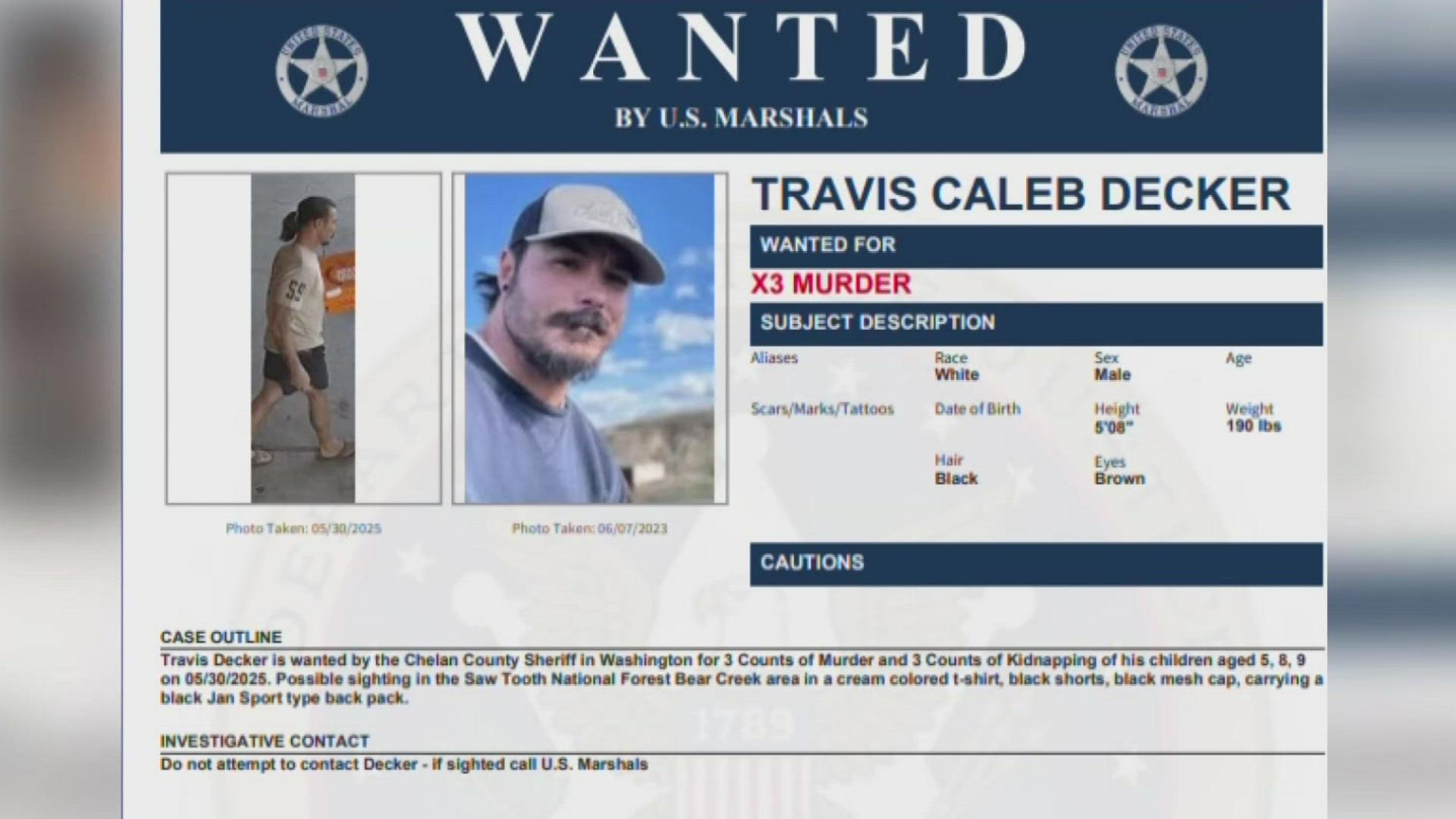 Decker manhunt focuses on Idaho's Sawtooth National Forest | thv11.com