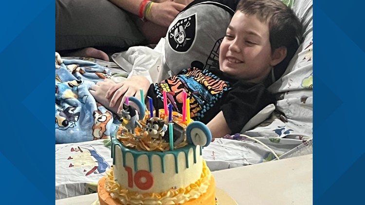 Community pitches in to make 10th birthday party special for boy with a brain tumor