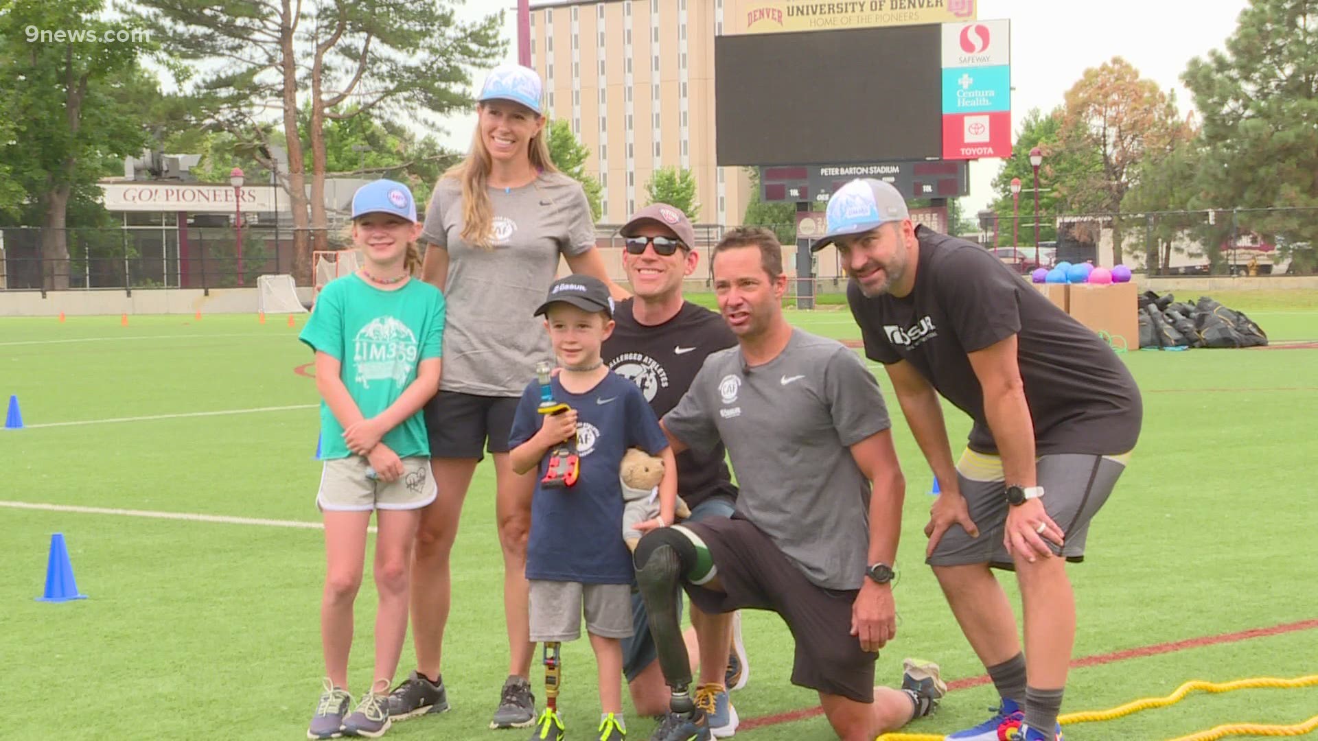 The first running and mobility clinic for Denver area amputees was held Saturday. A 6-year-old boy is getting a surprise of a running prosthetic leg.