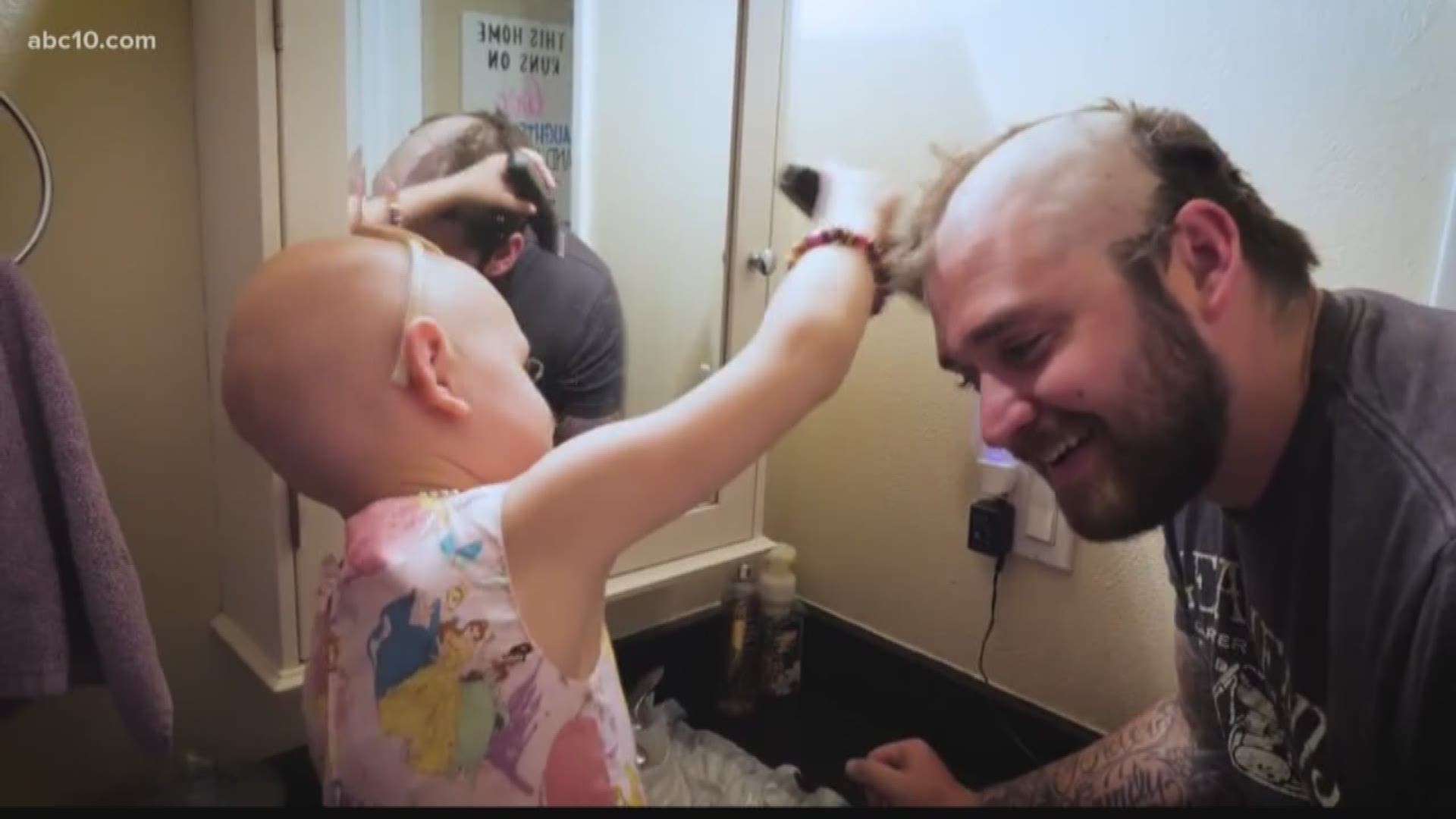 She S Beautiful No Matter What Father Shaves Head To Support