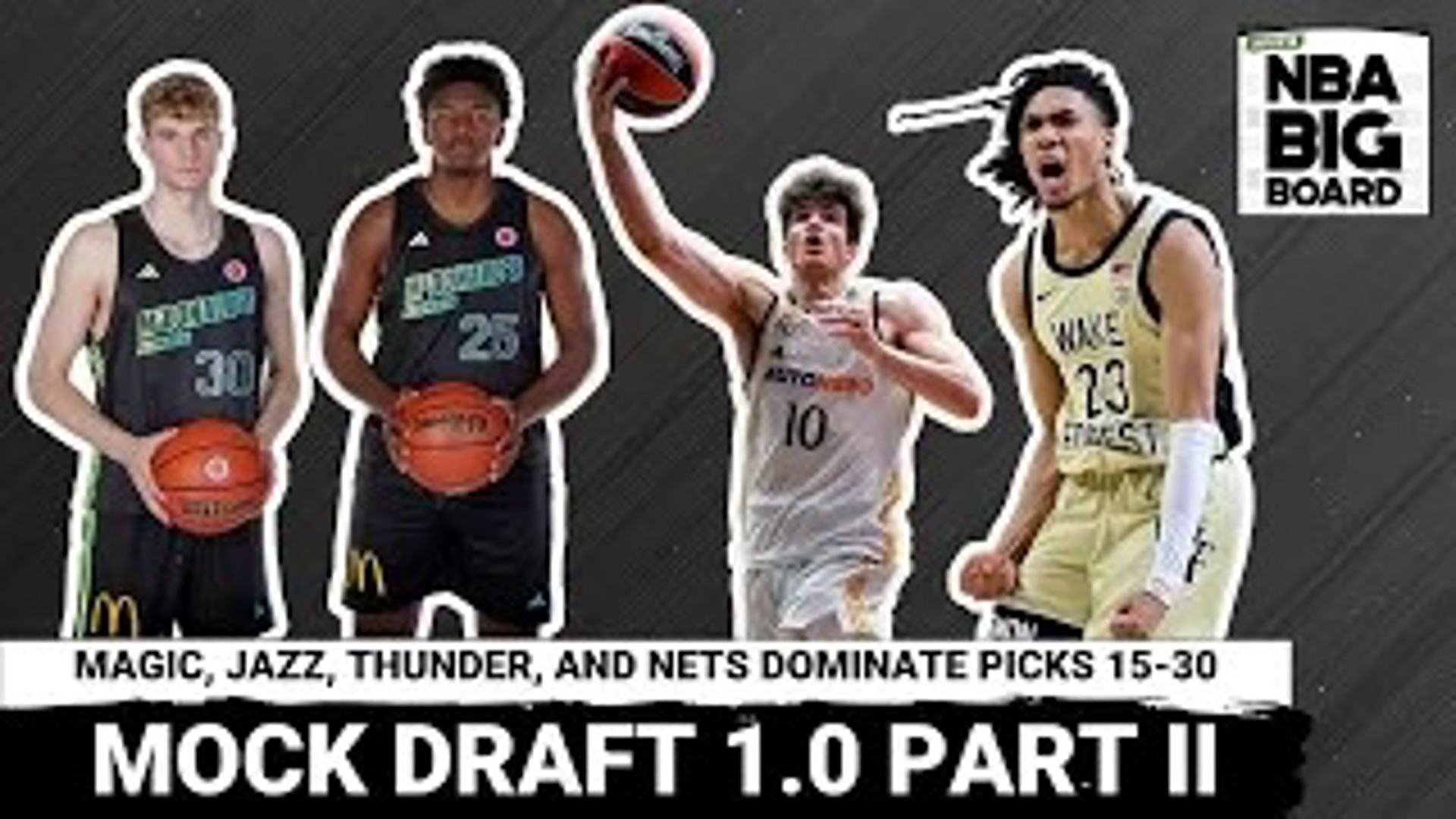 In part two of the Barlowe Brothers’ Mock Draft 1.0, picks 15 through 30 were revealed, and four teams dominated the back half of the first round, holding 9 picks.