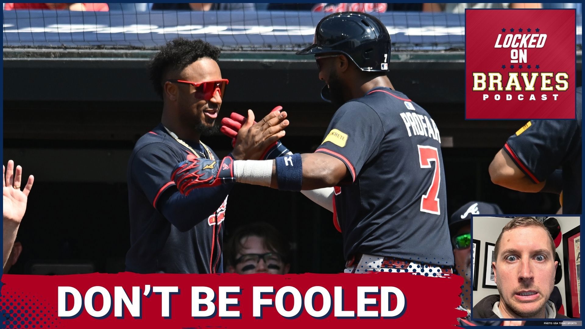 The host analyzes the Atlanta Braves' sudden surge, cautioning fans against overconfidence despite standout performances from Michael Harris and Ronald Acuña Jr.