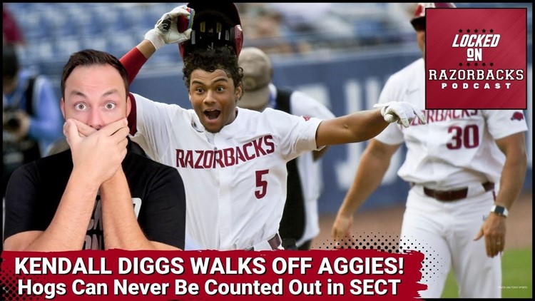 KENDALL DIGGS WALKS OFF TEXAS A&M IN EXTRA INNINGS! - Razorback Baseball