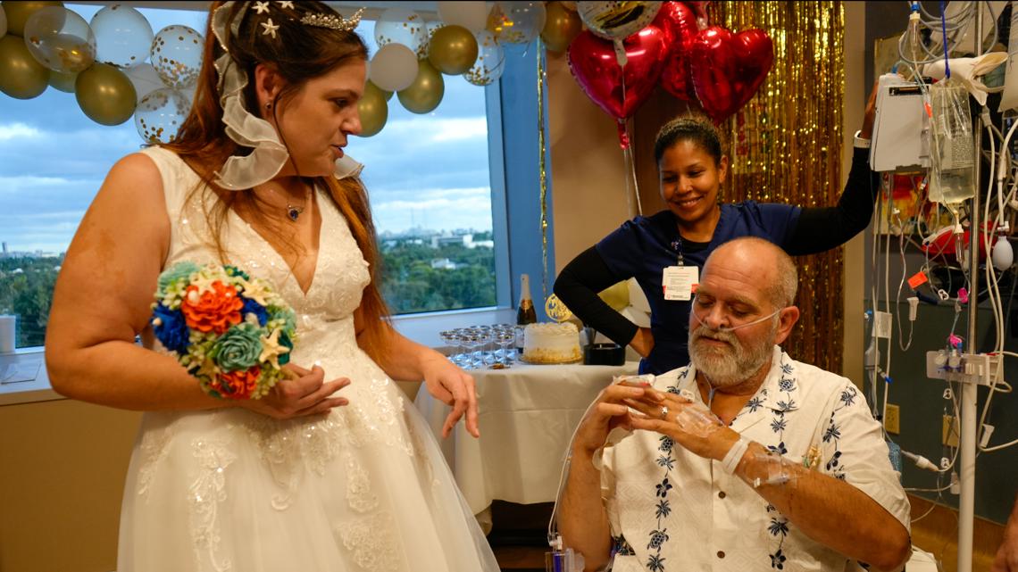 Couple marries in Florida hospital after groom's heart attack ahead of cruise wedding