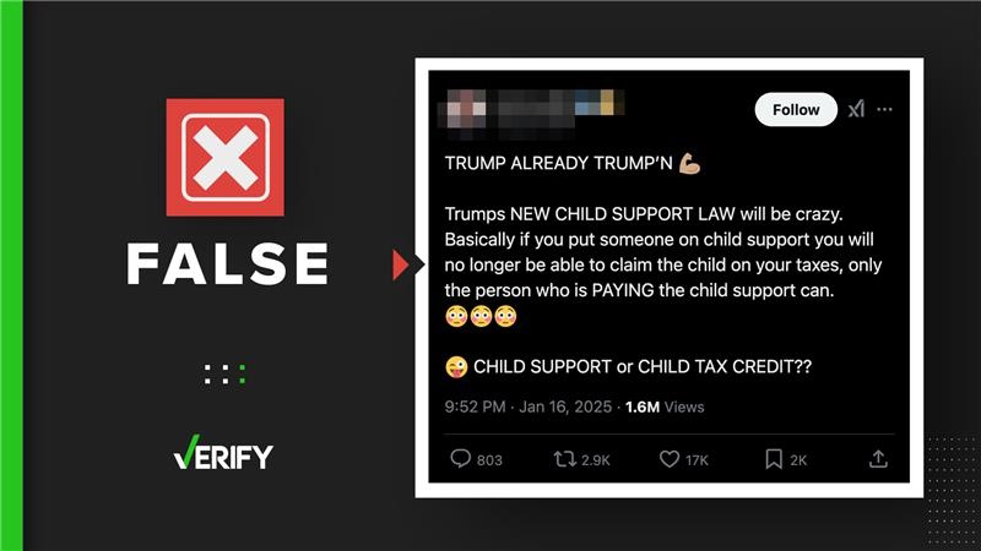 Viral Trump child support tax law rumors are false | thv11.com