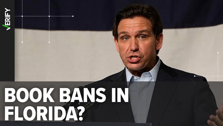 Several books have been banned in Florida, despite Ron DeSantis' claim that there have been no bans