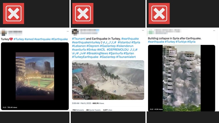 These three viral videos don’t show the deadly earthquake in Turkey, Syria