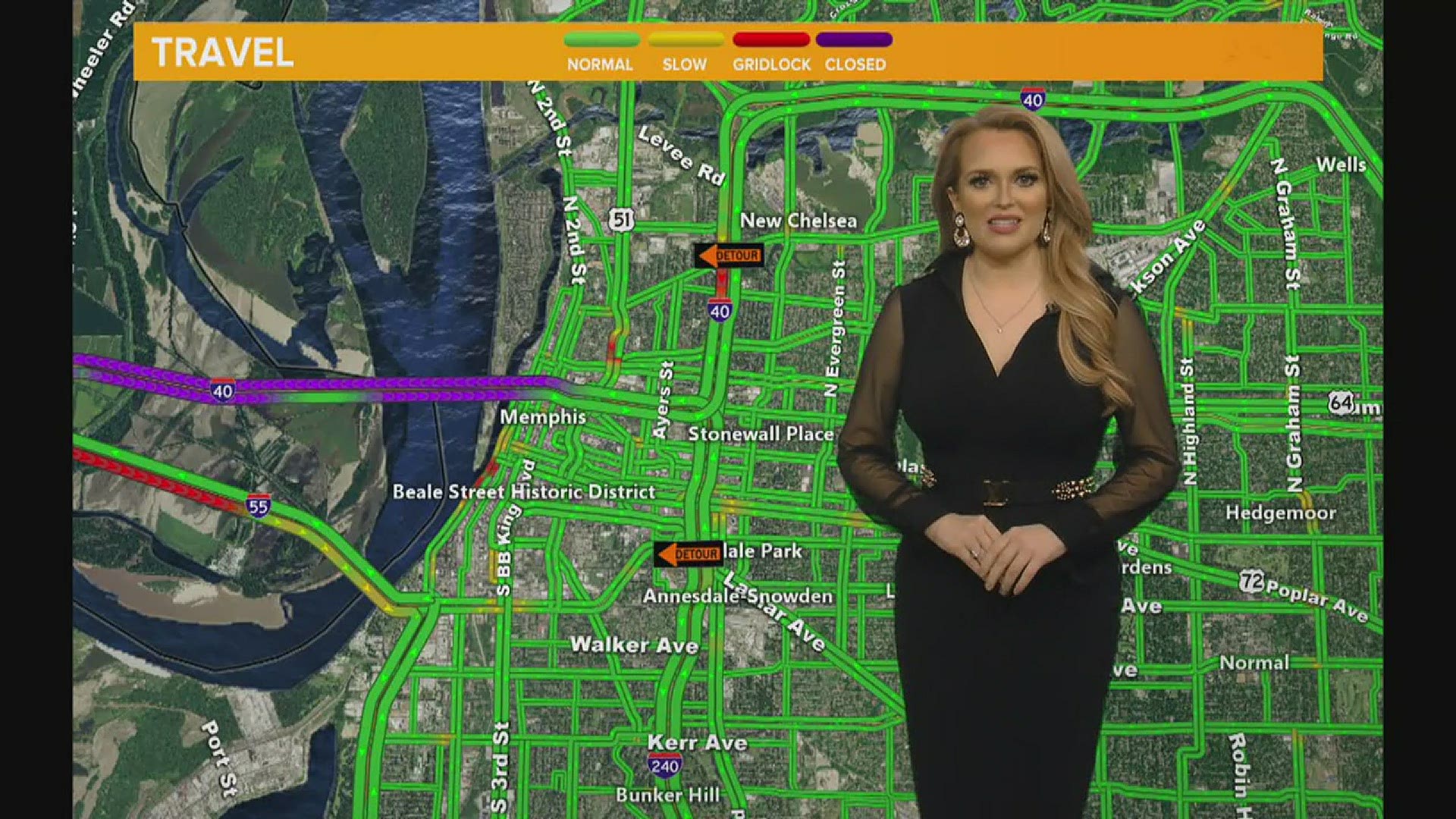 Local 24 Meteorologist Chelsea Chandler has a look at some alternative routes for the I-40/Hernando de Soto Bridge shutdown in Memphis.