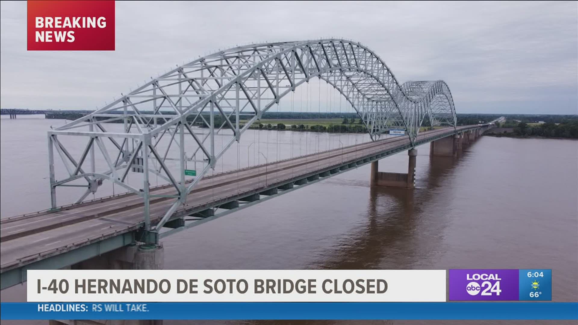 Routine inspection finds a crack in the 48-year-old bridge.