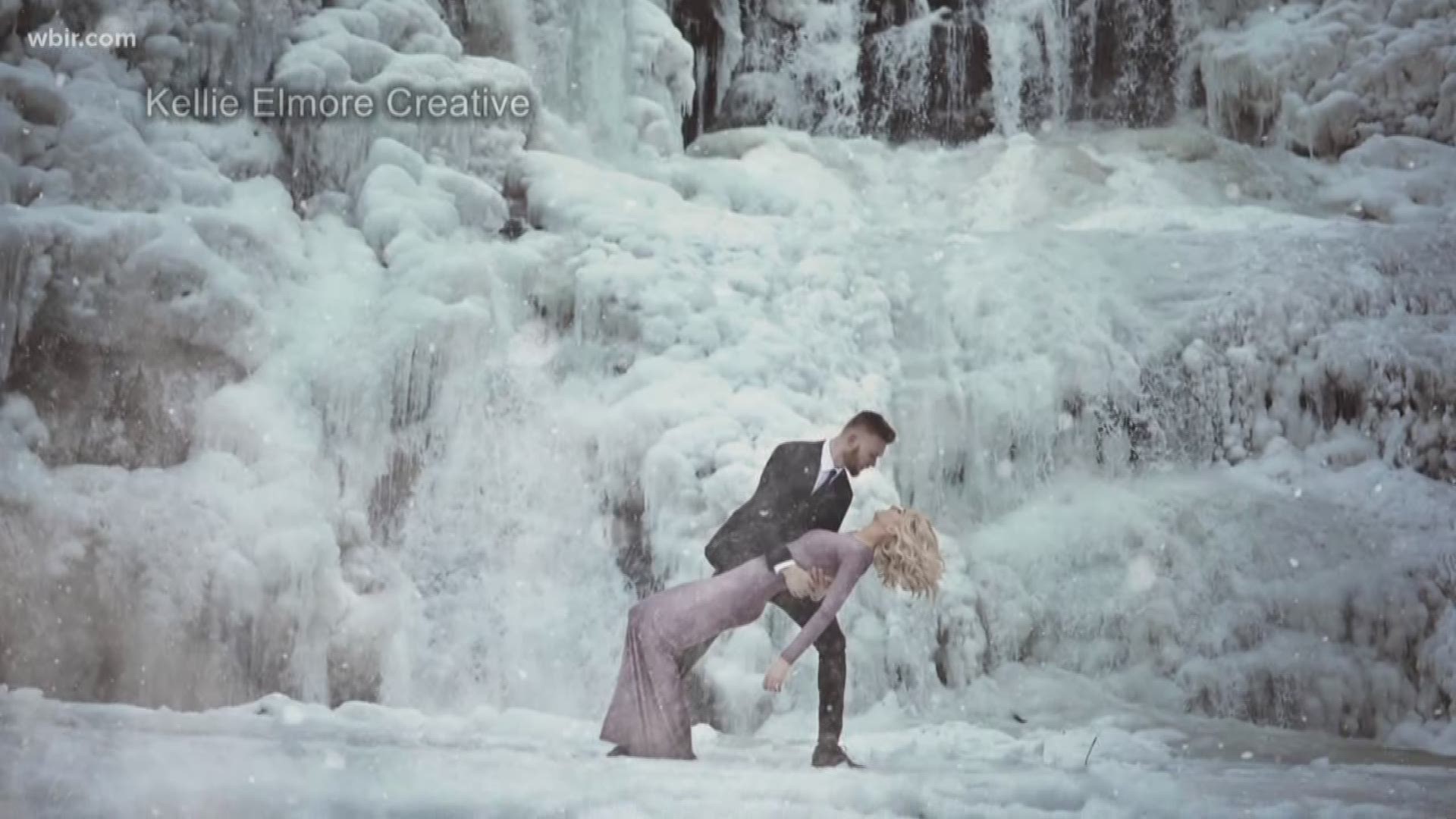 Jan. 9, 2018: A young couple whose frozen engagement photos are heating up the internet share the story behind these breathtaking shots.