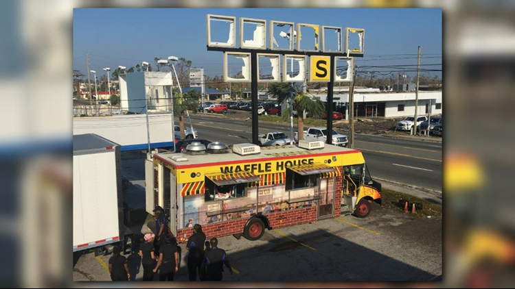 Waffle House opens free food truck for hurricane survivors in Panama City