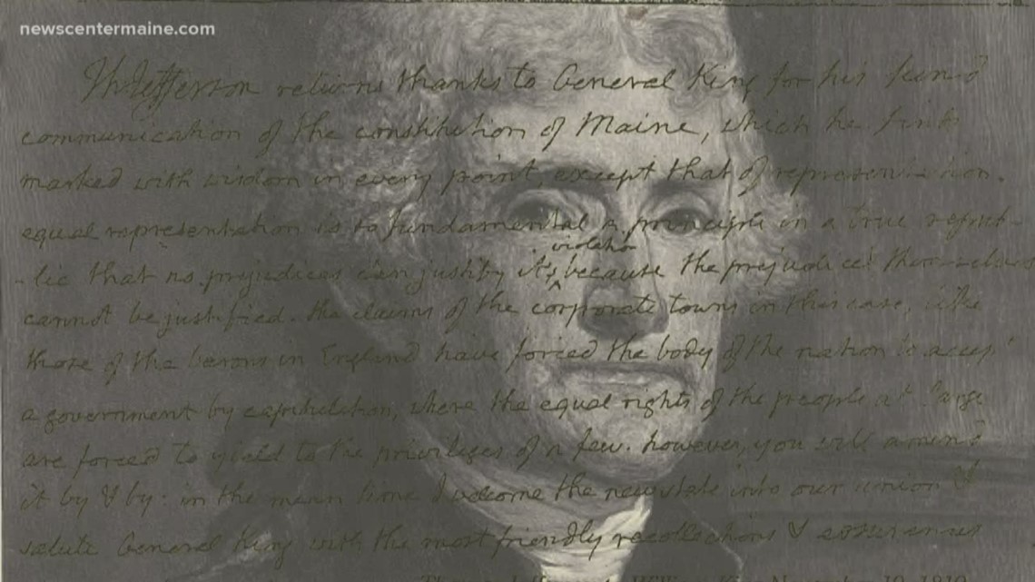 Did Thomas Jefferson help write Maine's constitution?