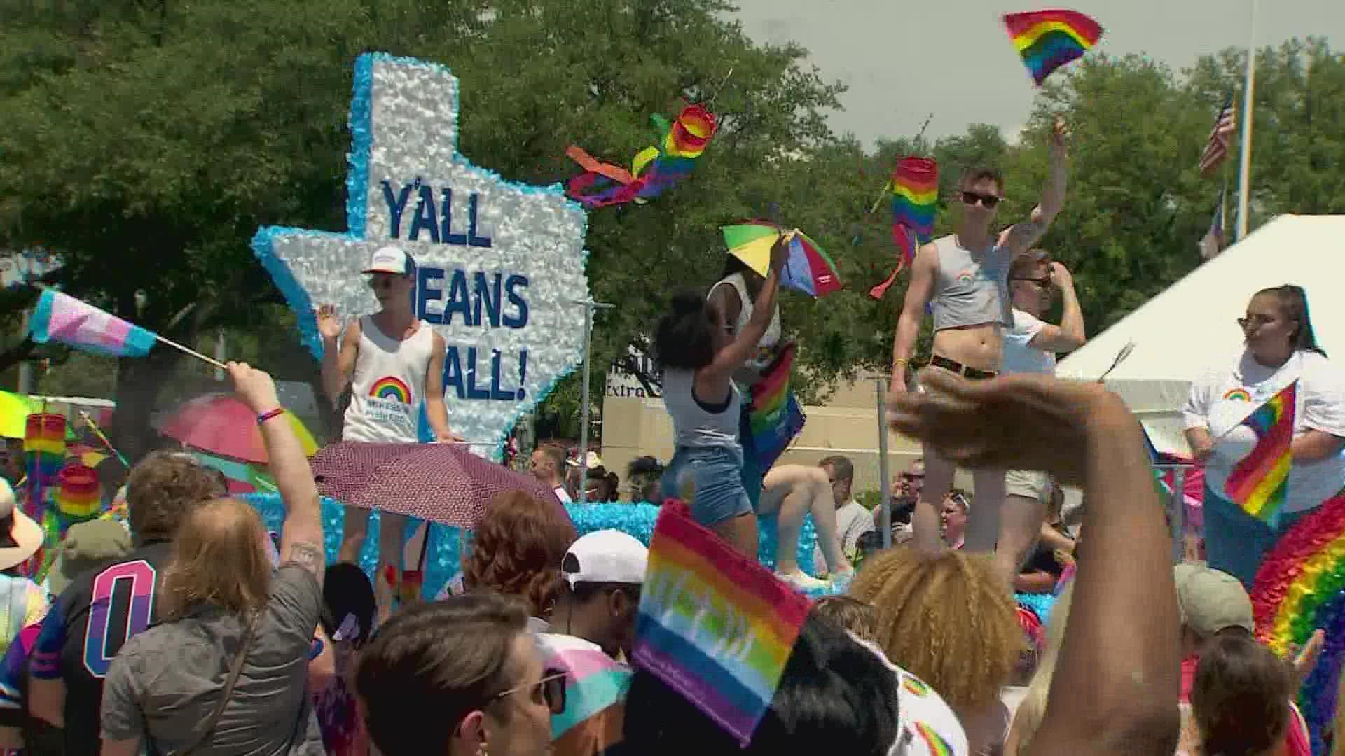 The Dallas Pride Parade returned to Fair Park, where a 92-degree June day couldn't dampen the enthusiasm of thousands promising to continue "living out proud."
