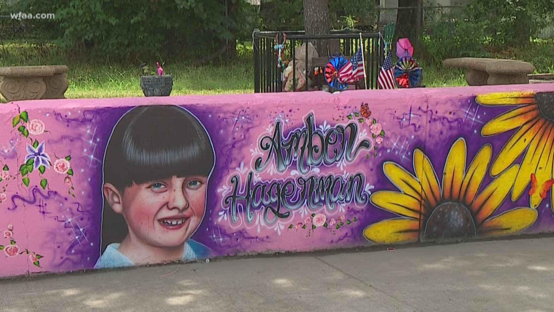 This weekend a group cleaned a small park in Arlington and finished a mural in honor of Hagerman.