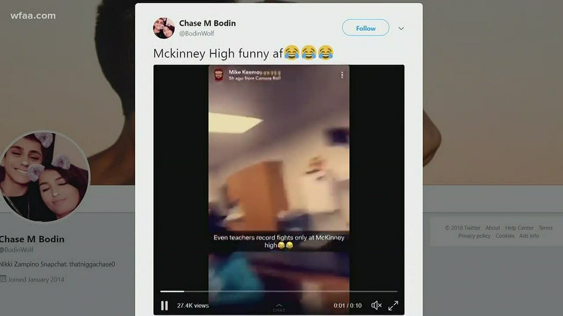 Texas teacher on leave after video shows him recording student fight ...