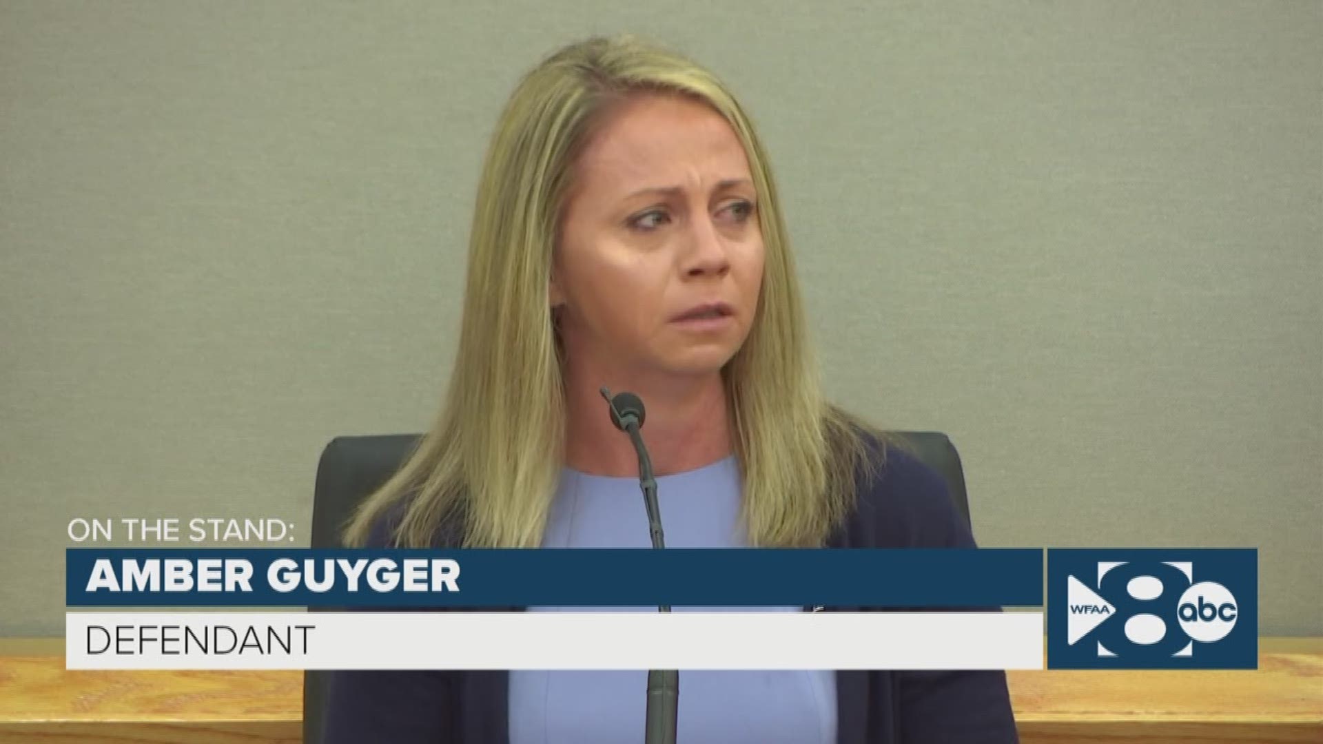 Judge Tammy Kemp called for a 10 minute break after Amber Guyger became visibly emotional on the stand.