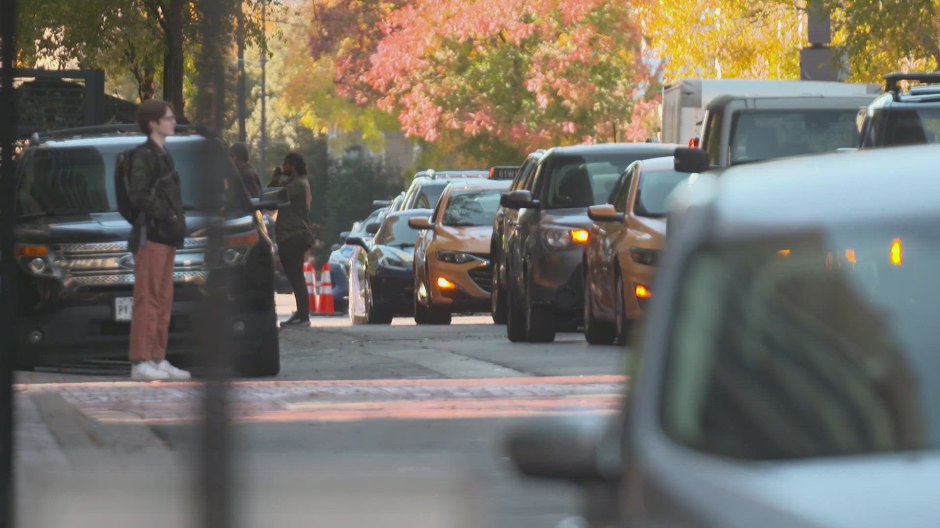 Filming began Monday morning and led to some street closures downtown. 