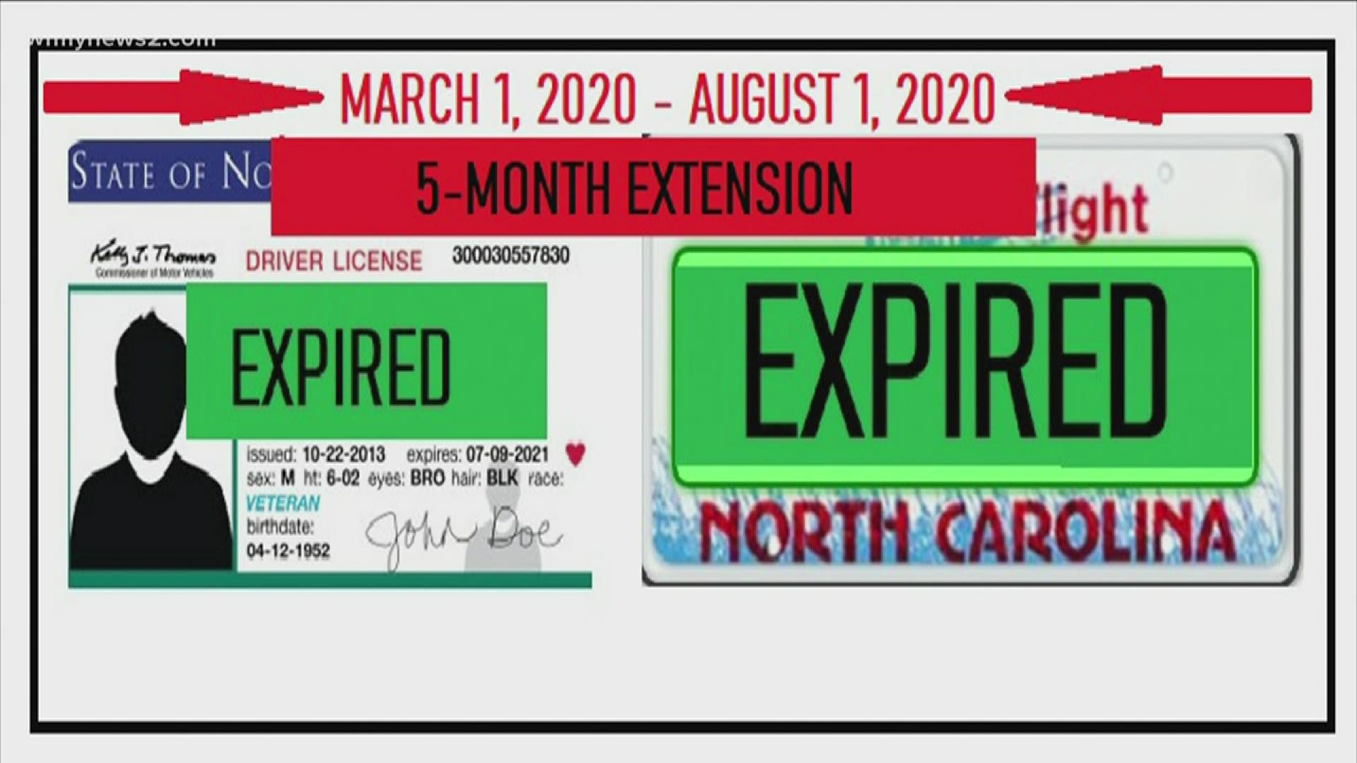 Driver license, vehicle registration expired, needs renewal DMV | 0