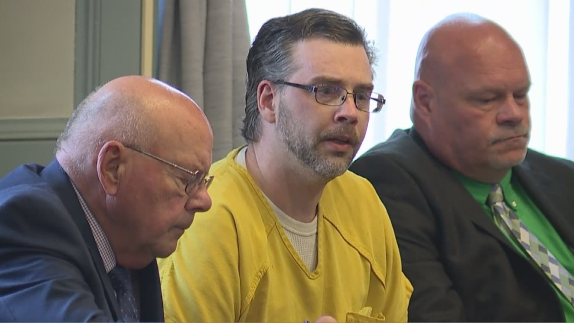 Convicted killer Shawn Grate speaks before a judge imposes the death penalty on him.