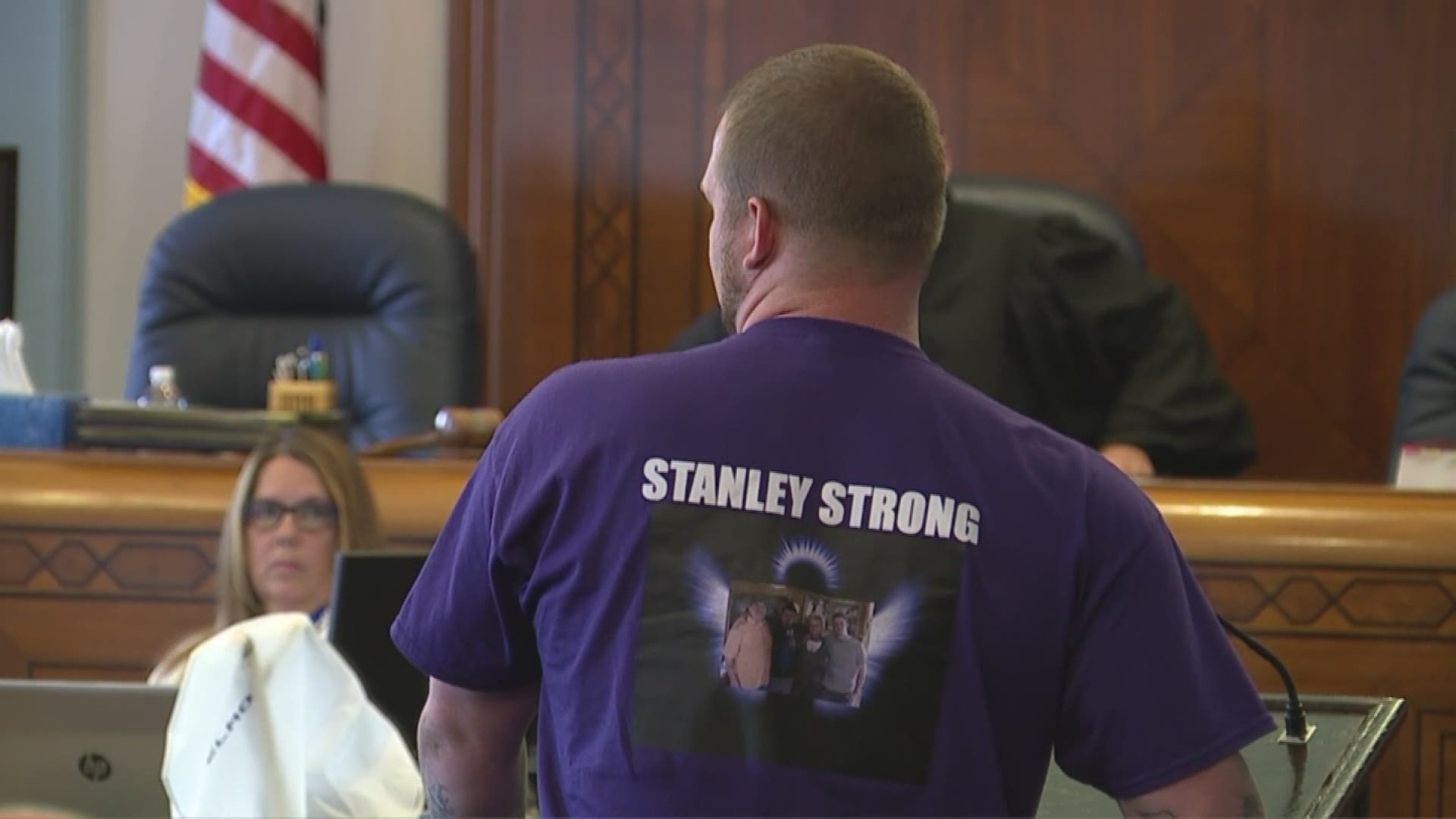 Stacey Stanley's son addresses Shawn Grate in court prior to the announcement that Grate received the death penalty.