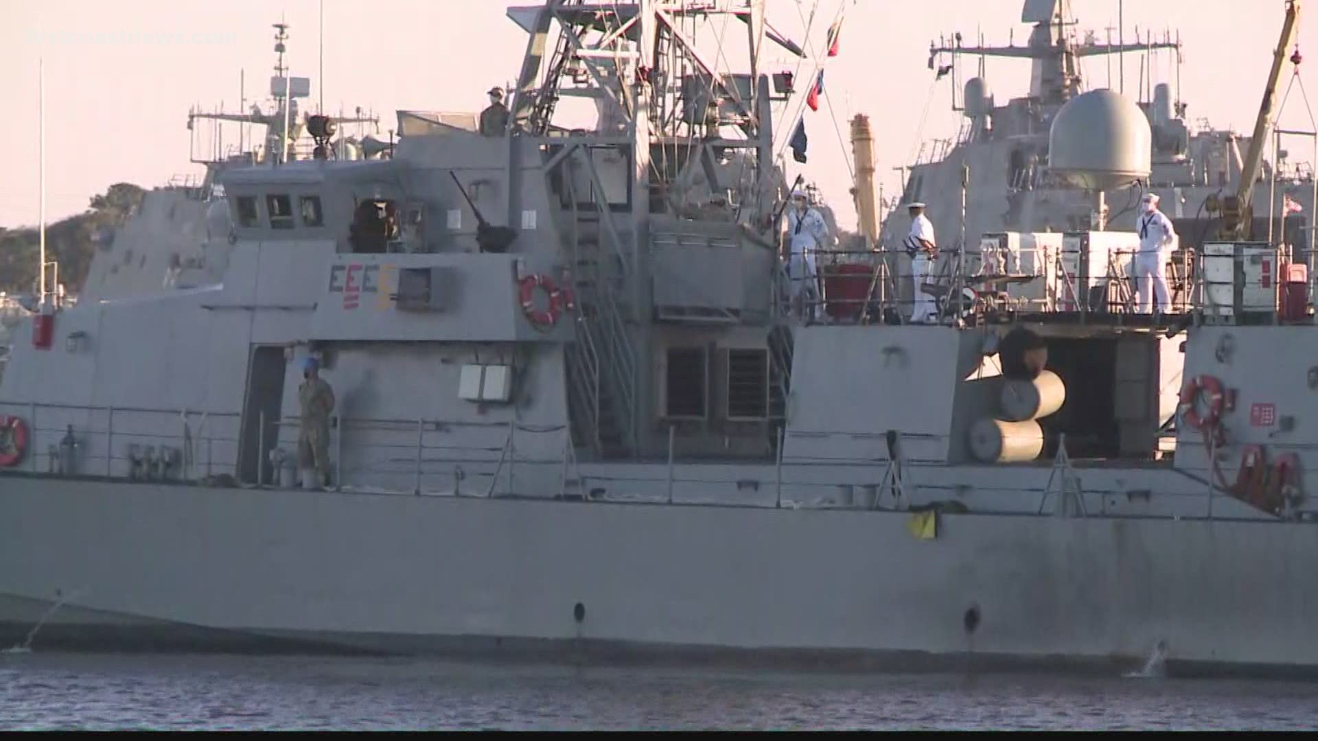 This was the first time all three of Naval Station Mayport's coastal patrol ships were deployed at the same time.
