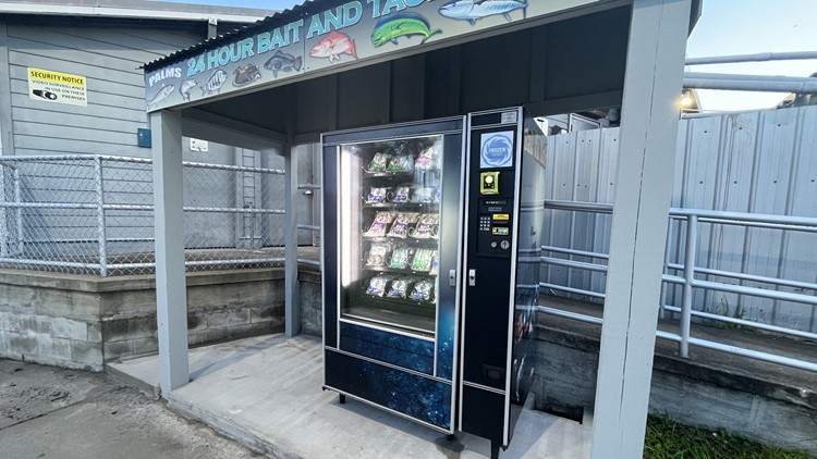 Florida fisherman creates 24/7 bait vending machine