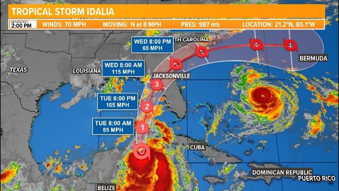 Tropical Storm Idalia path: May hit Florida as a hurricane | thv11.com