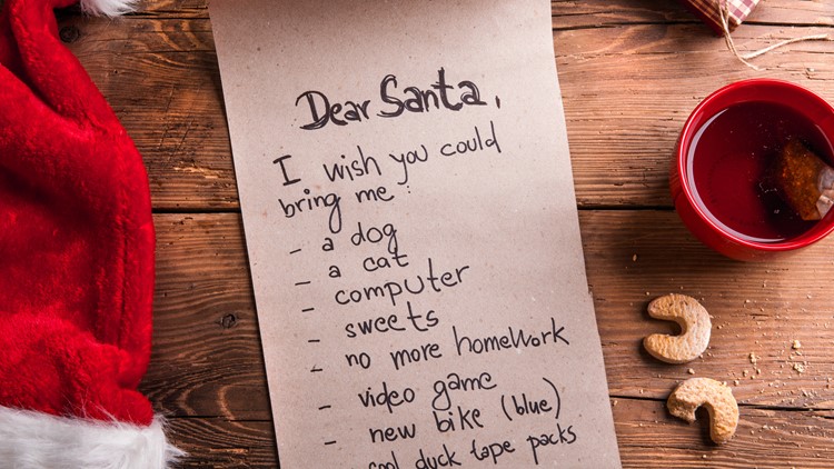 Grant a child's Christmas wishes by adopting their letter to Santa