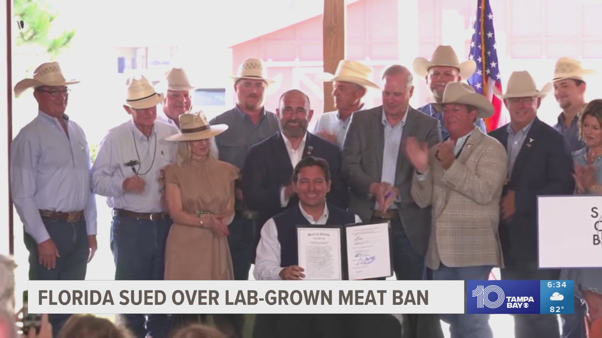 A manufacturer of "lab-grown" meat has filed a lawsuit challenging a recently enacted Florida law that bans the sale of the product.