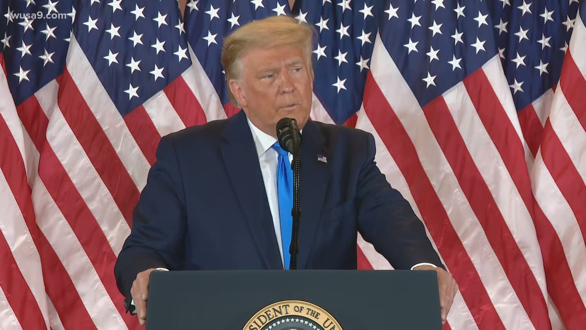 President Trump falsely claims a win in Georgia, as a projected winner has not been called there by WUSA9 or its news partners, the AP and CBS.