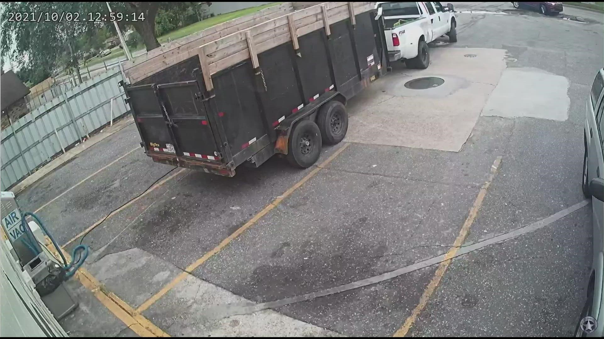 Police are searching for the man caught on camera stealing this truck on Oct. 2, 2021 at about 7:53 a.m. in the 4900 block of Gen. Meyer Ave.