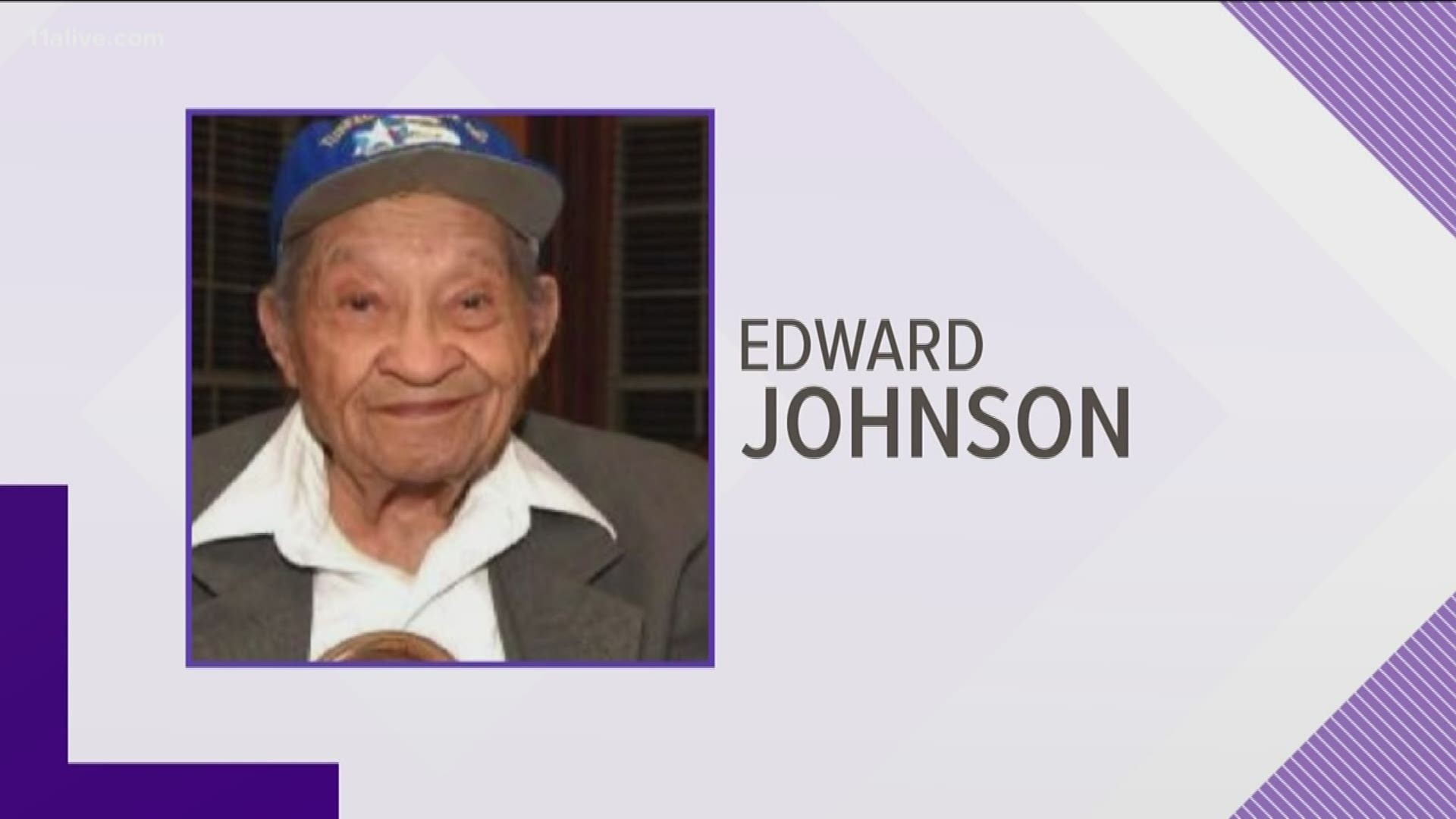 103-year-old Edward Johnson, a veteran Tuskegee Airman, served as a ground school instructor during WWII.