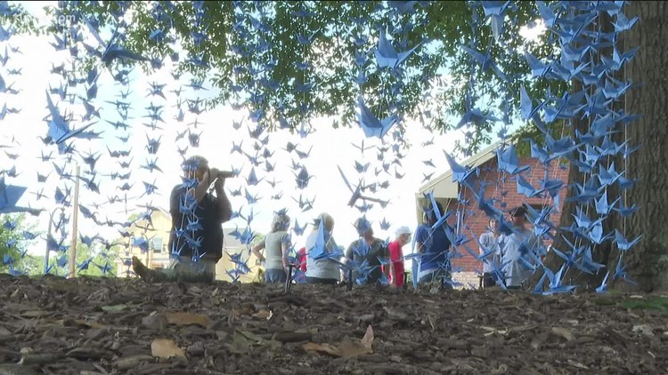 Woman made 2,977 paper cranes to honor the lives lost on 9/11