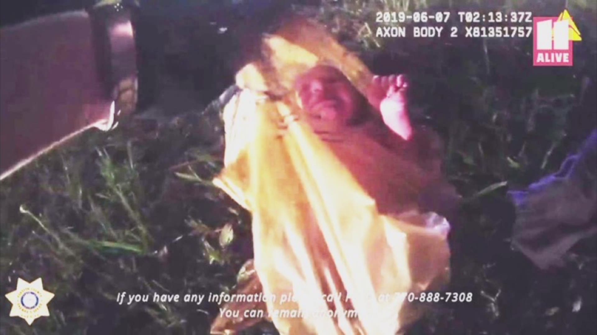 "We can hear a baby crying in the woods outside our house." Listen to the 911 call from the night Baby India was found in a plastic bag in the woods in Forsyth County.