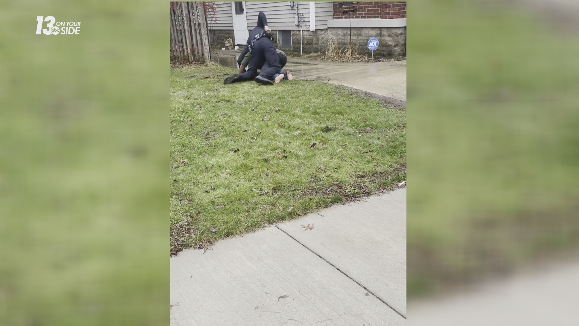 Graphic Warning: Cell phone video recorded by a person police identified as a passenger of Patrick Lyoya shows his struggle with a Grand Rapids Police officer.